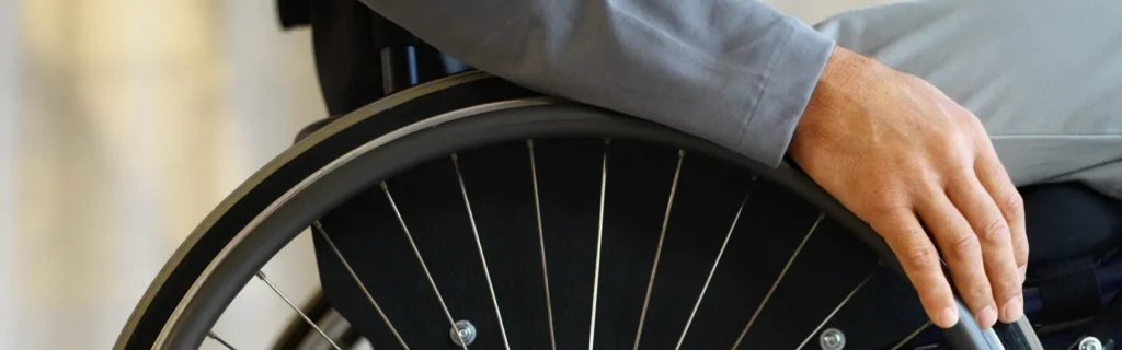 A person in a wheelchair