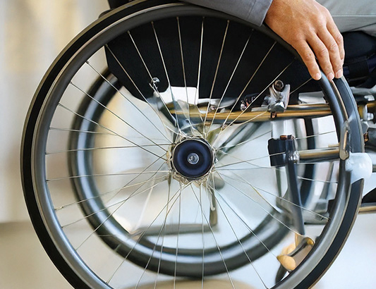 A person in a wheelchair